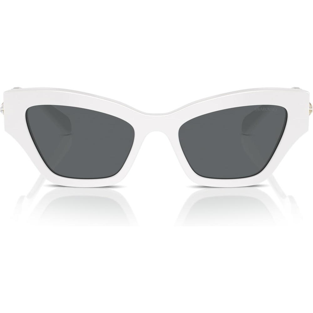 image:imageSwarovski womens Sk6021 Cat Eye SunglassesWhiteDark Grey