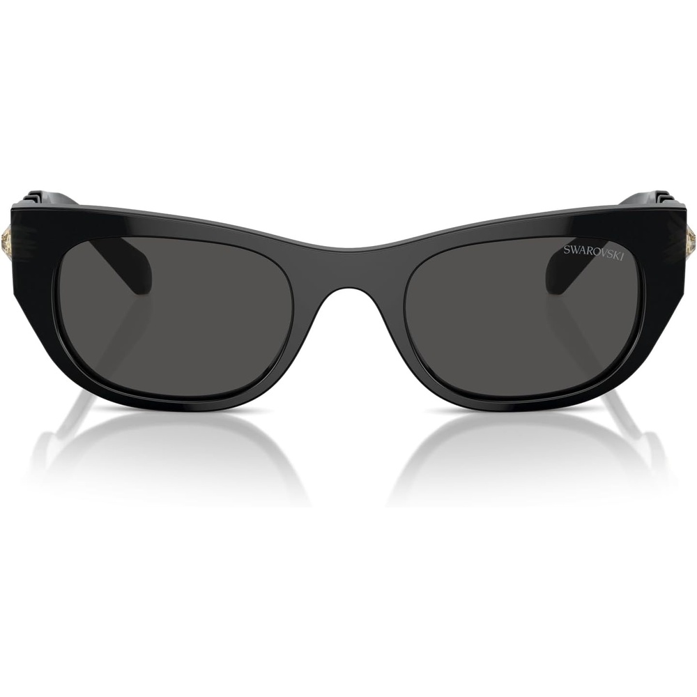 image:imageSwarovski womens Sk6022f Low Bridge Fit Square SunglassesMatte SilverGradient Grey
