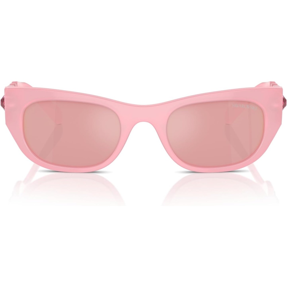 image:imageSwarovski womens Sk6022f Low Bridge Fit Square SunglassesRose GoldLight Purple Brown