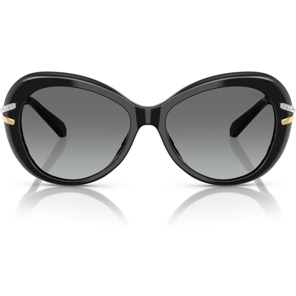 image:imageSwarovski womens Sk6026f Low Bridge Fit Butterfly SunglassesBlackGrey Gradient