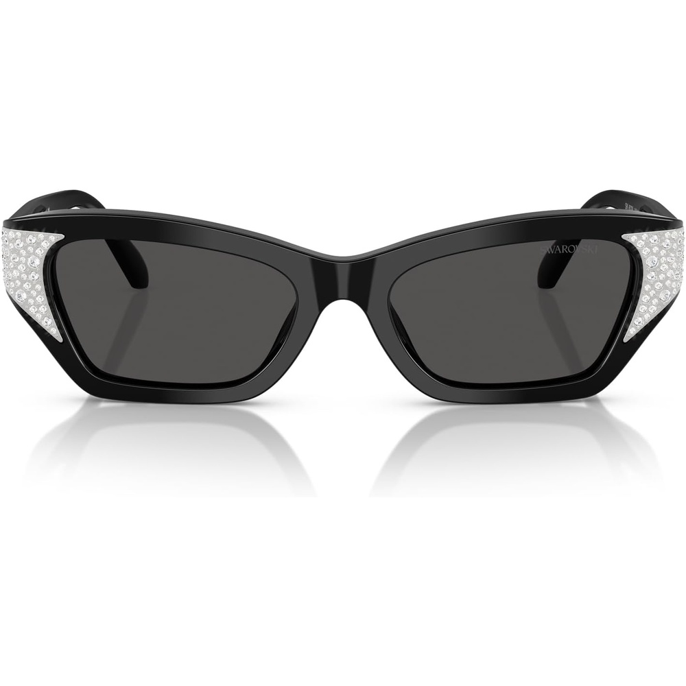 image:imageSwarovski womens Sk6029 Cat Eye SunglassesBlackDark Grey