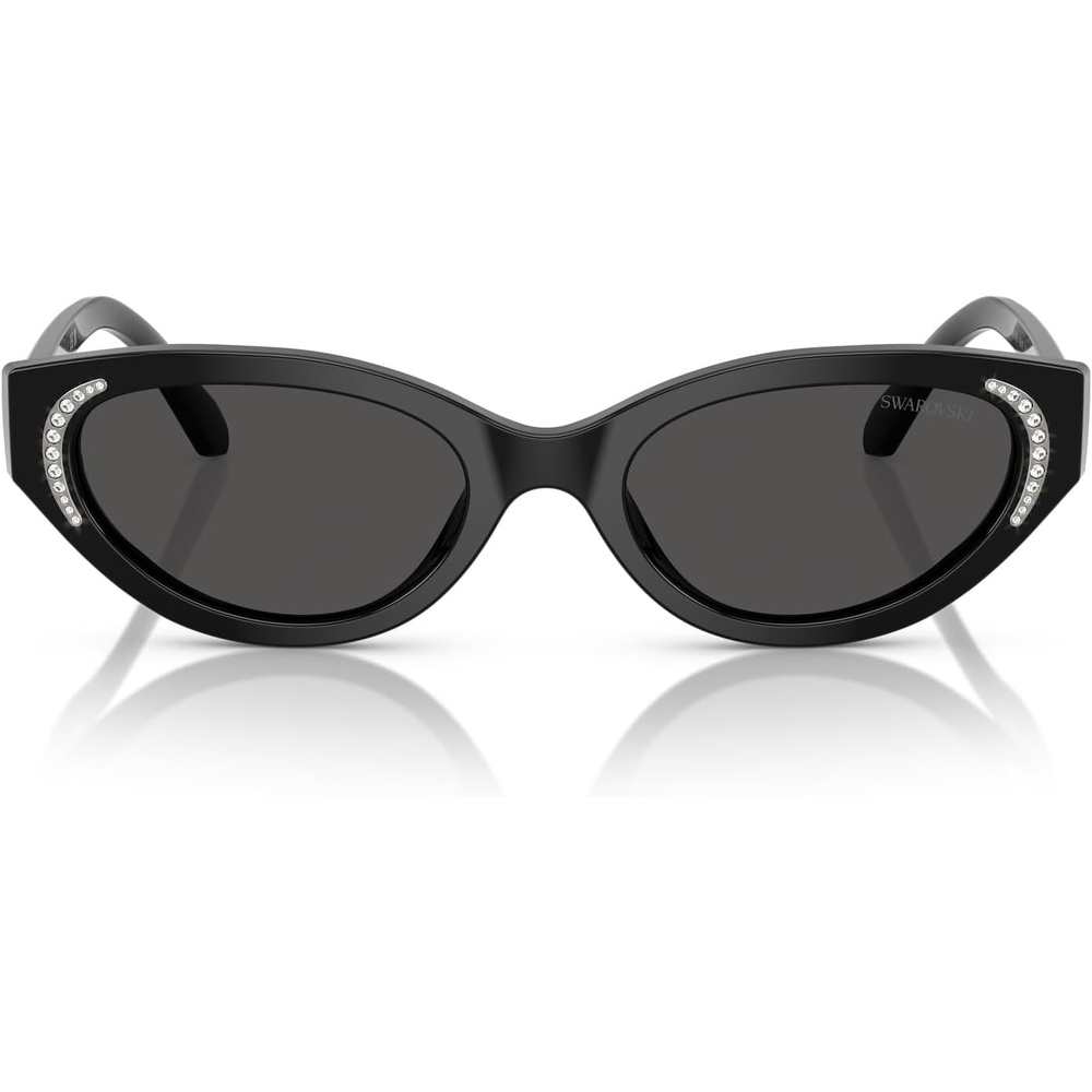 image:imageSwarovski womens Sk6030 Round SunglassesBlackDark Grey