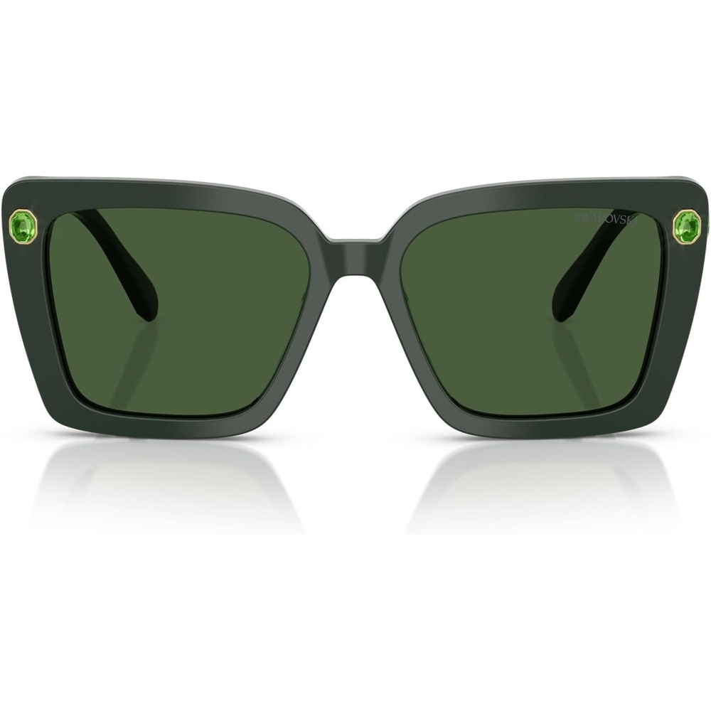 image:imageSwarovski womens Sk6032 Square SunglassesGreenDark Green