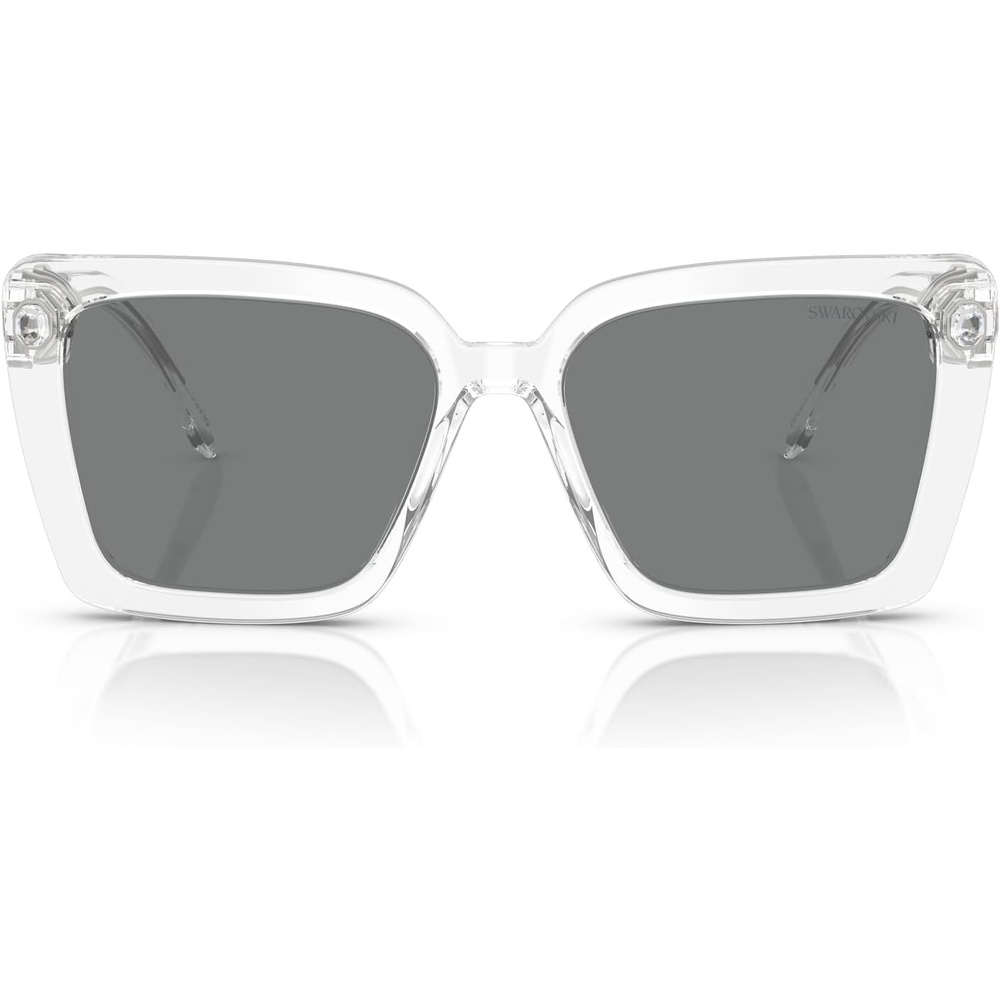 image:imageSwarovski womens Sk6032 Square SunglassesTransparentDark Grey
