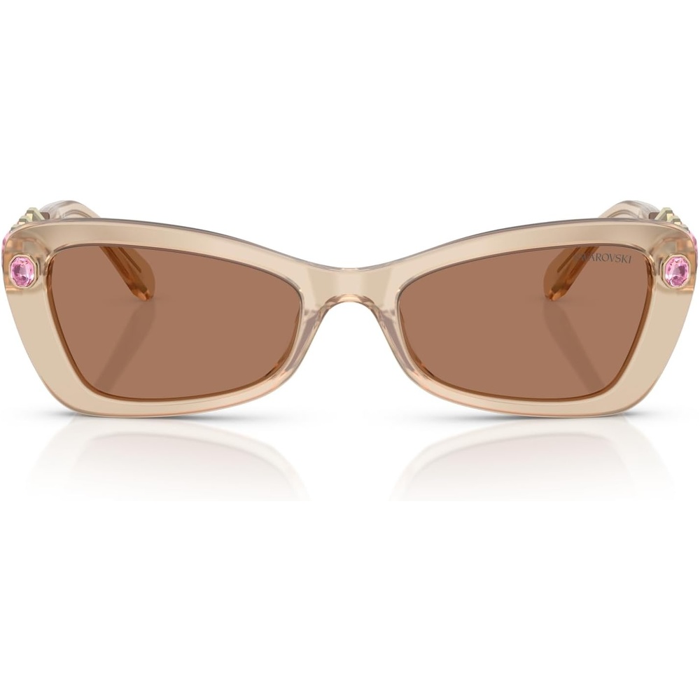 image:imageSwarovski womens Sk6033 Butterfly SunglassesMilky BeigeBrown