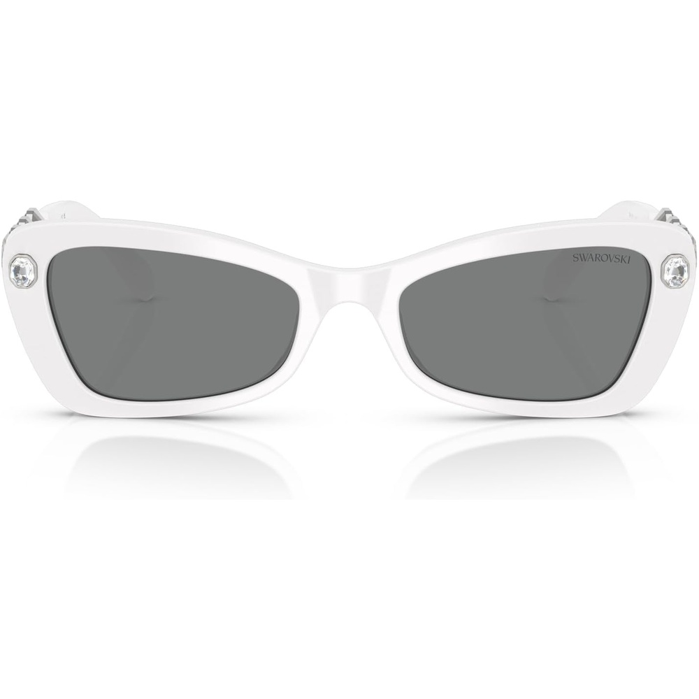image:imageSwarovski womens Sk6033 Butterfly SunglassesWhiteDark Grey