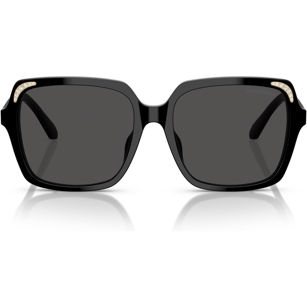 image:imageSwarovski womens Sk6034d Square SunglassesBlackDark Grey