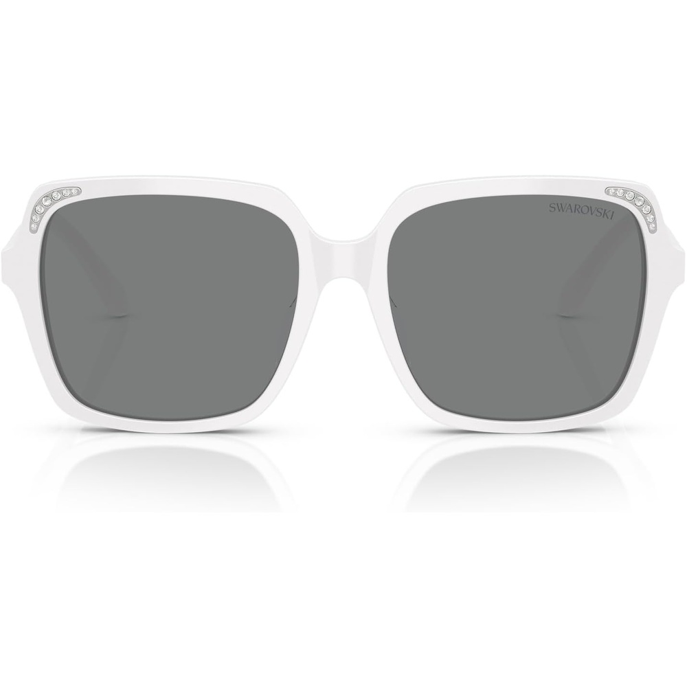 image:imageSwarovski womens Sk6034d Square SunglassesWhiteDark Grey
