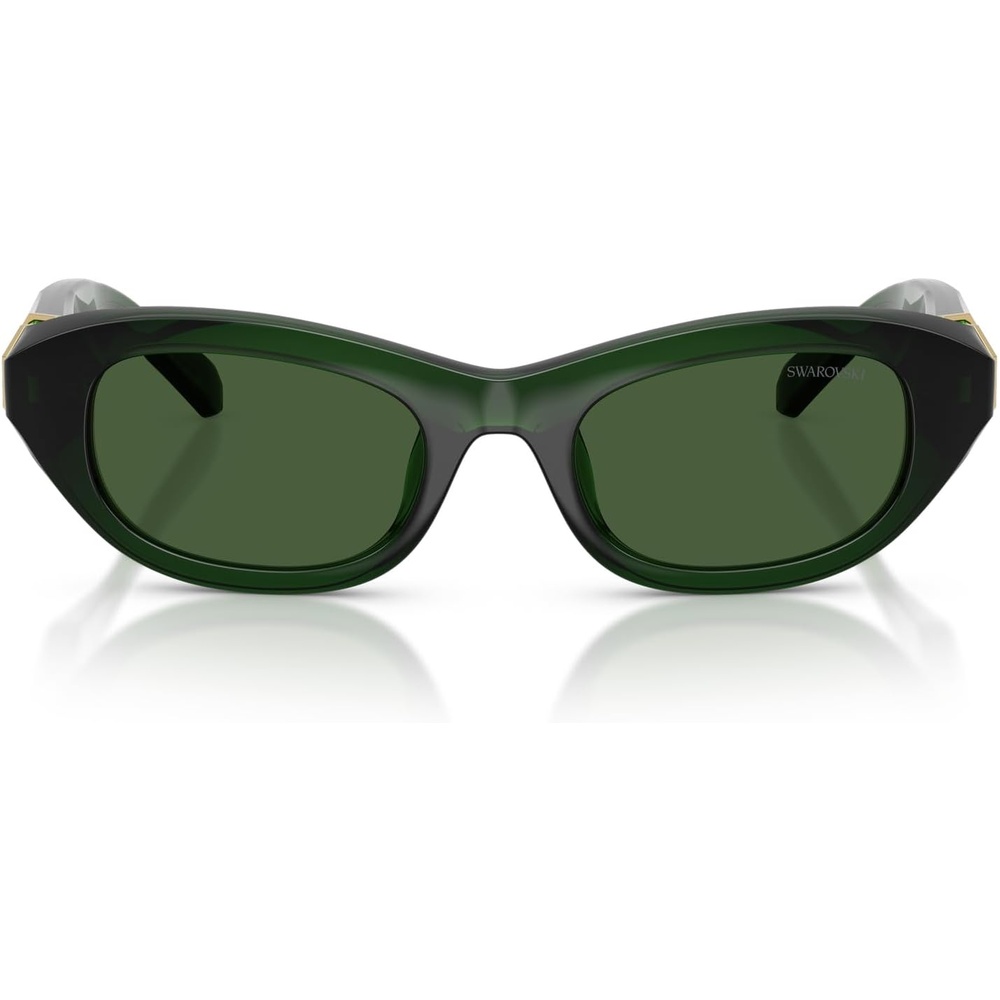 image:imageSwarovski womens Sk6036u Universal Fit Square SunglassesMilky Dark GreenDark Green