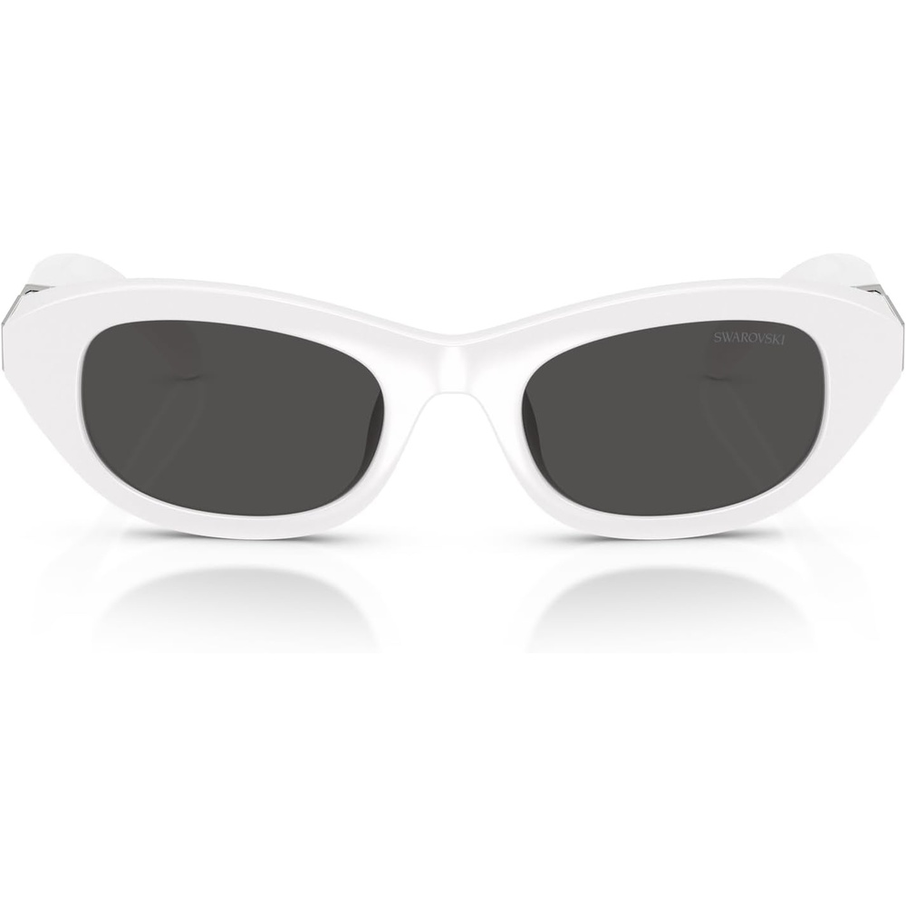 image:imageSwarovski womens Sk6036u Universal Fit Square SunglassesWhiteDark Grey