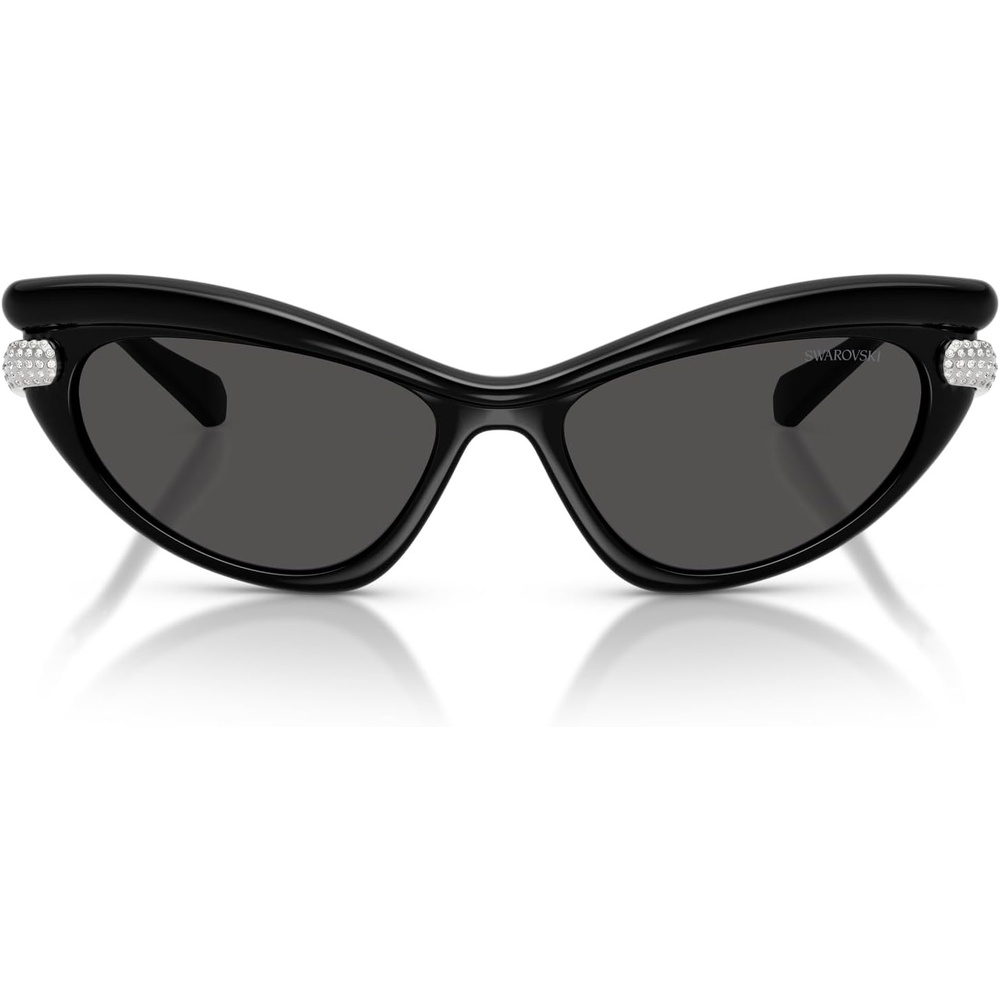 image:imageSwarovski womens Sk6038 Cat Eye SunglassesBlackDark Grey