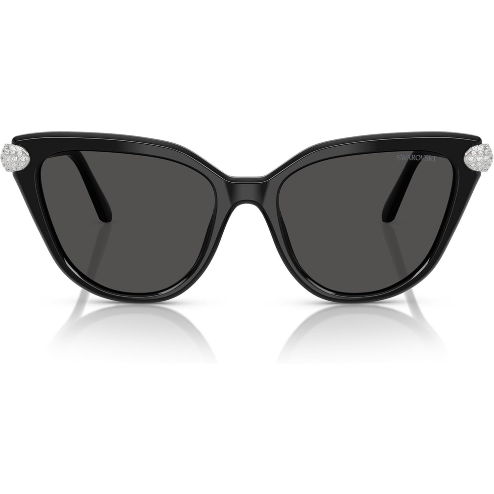 image:imageSwarovski womens Sk6039 Cat Eye SunglassesBlackDark Grey