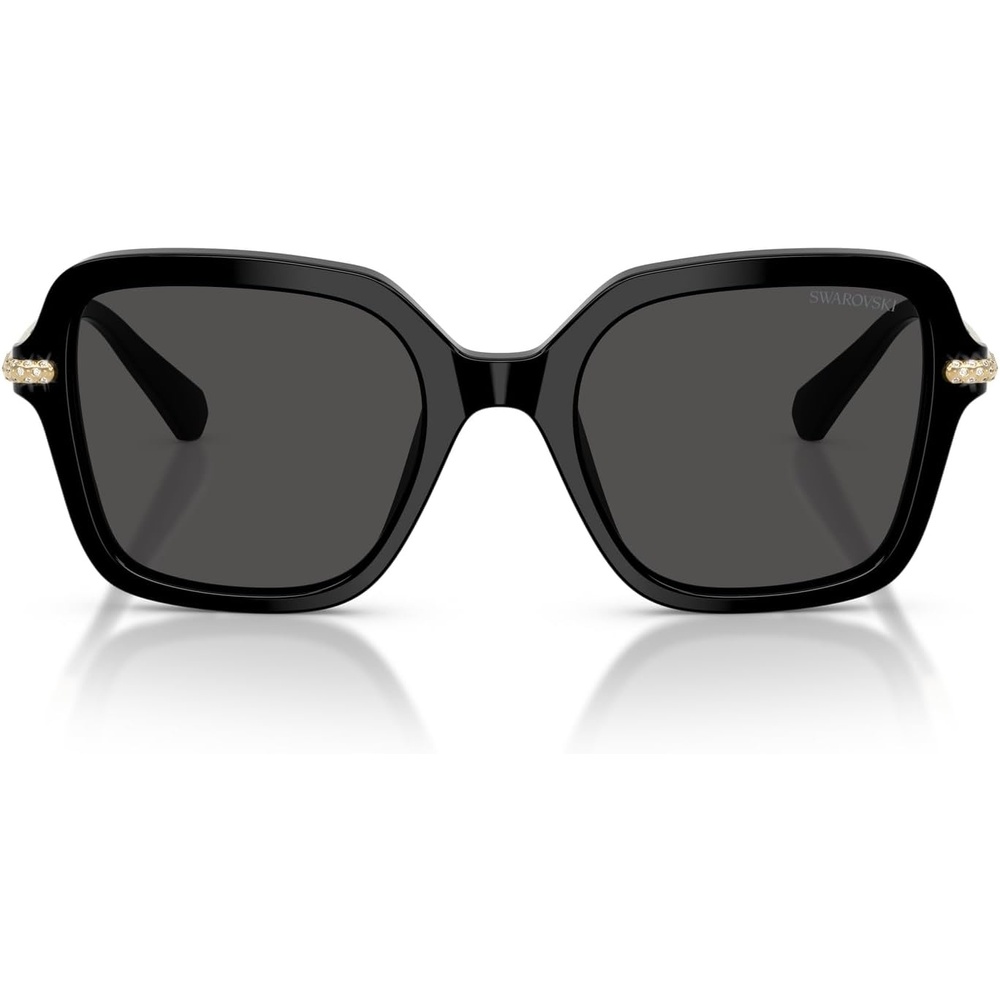 image:imageSwarovski womens Sk6040 Square SunglassesBlackDark Grey