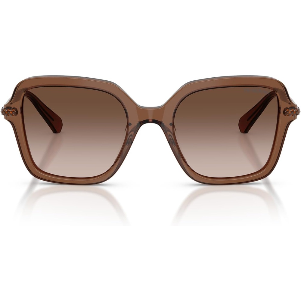 image:imageSwarovski womens Sk6040 Square SunglassesTransparent BrownBrown Gradient