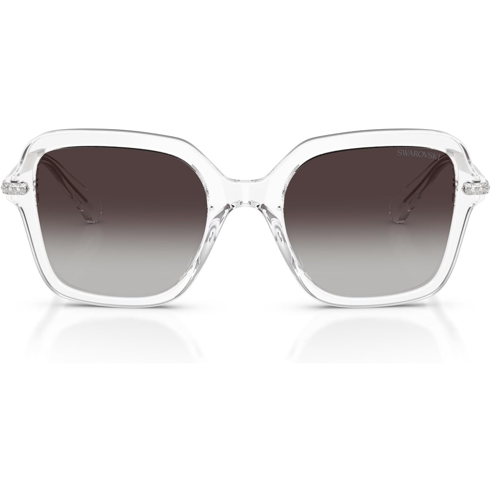 image:imageSwarovski womens Sk6040f Low Bridge Fit Square SunglassesTransparentGradient Grey