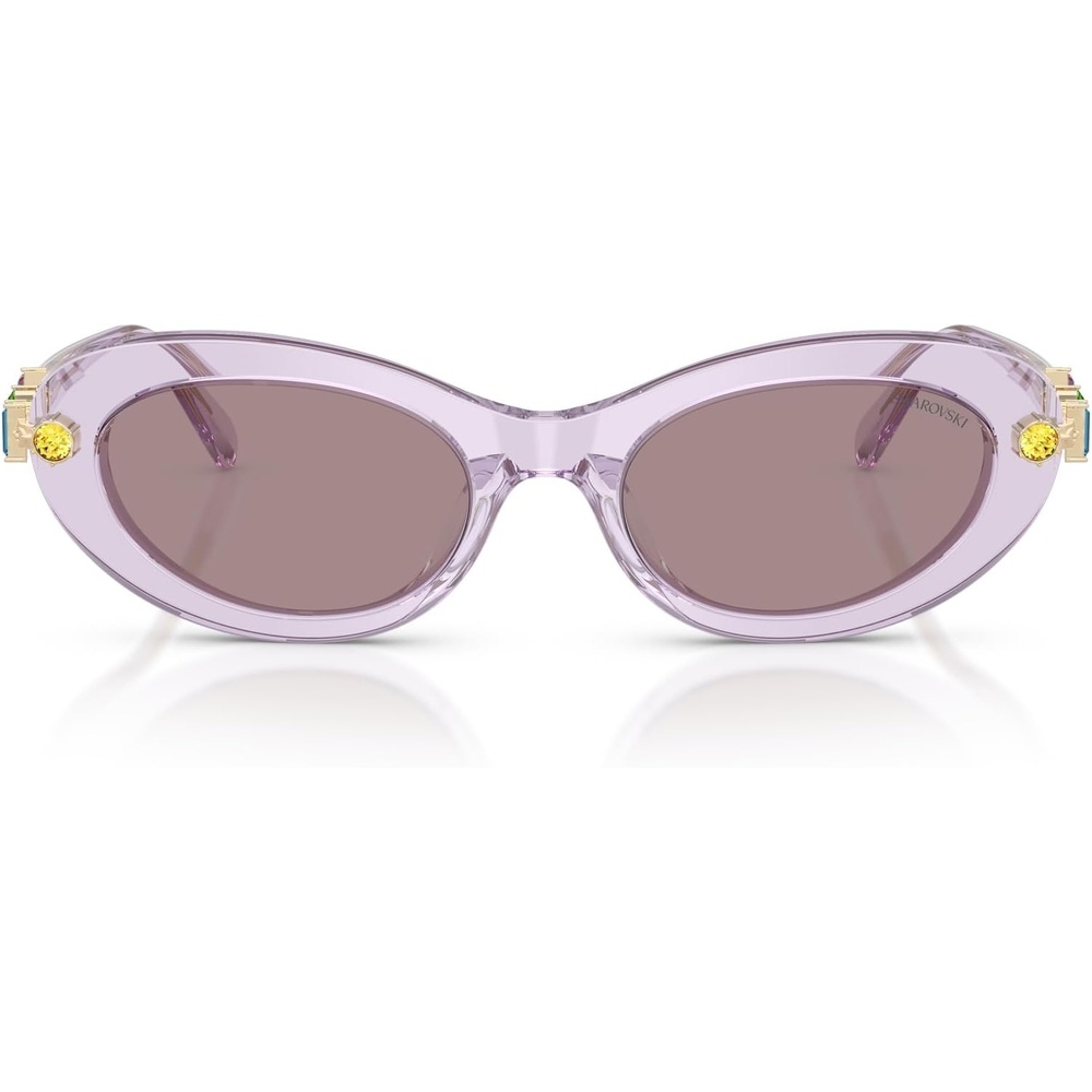 image:imageSwarovski womens Sk6042 Oval SunglassesTransparent LilacViolet