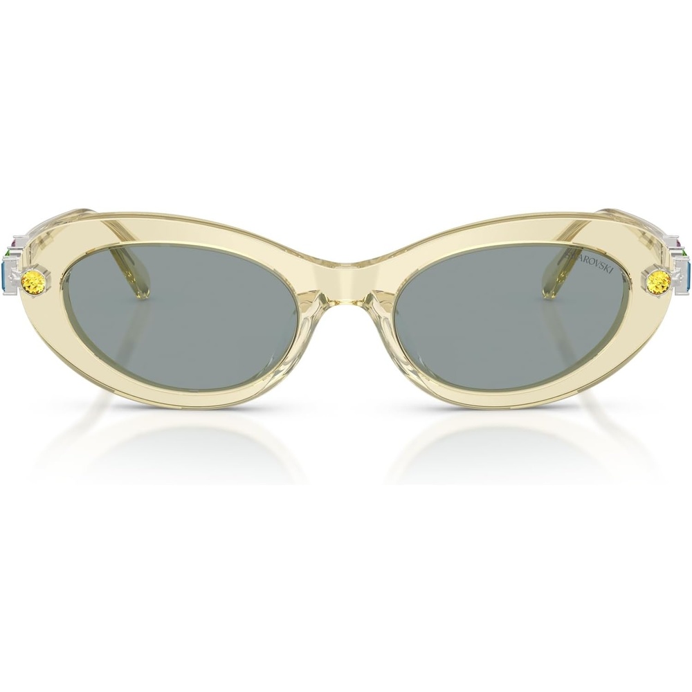 image:imageSwarovski womens Sk6042 Oval SunglassesTransparent YellowGrey