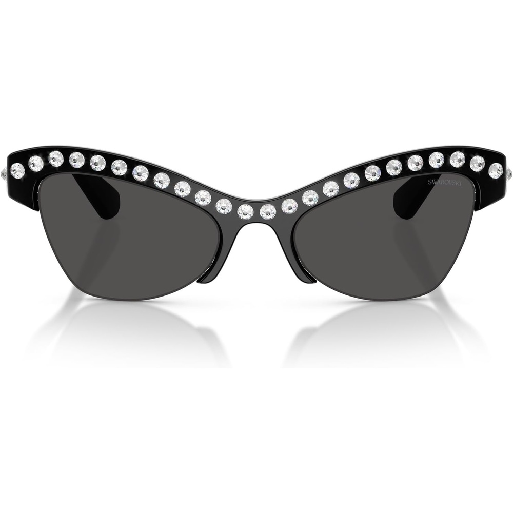 image:imageSwarovski womens Sk6043 Butterfly SunglassesBlackDark Grey