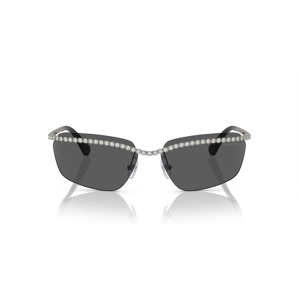image:imageSwarovski womens Sk7001 Rectangular SunglassesGunmetalDark Grey