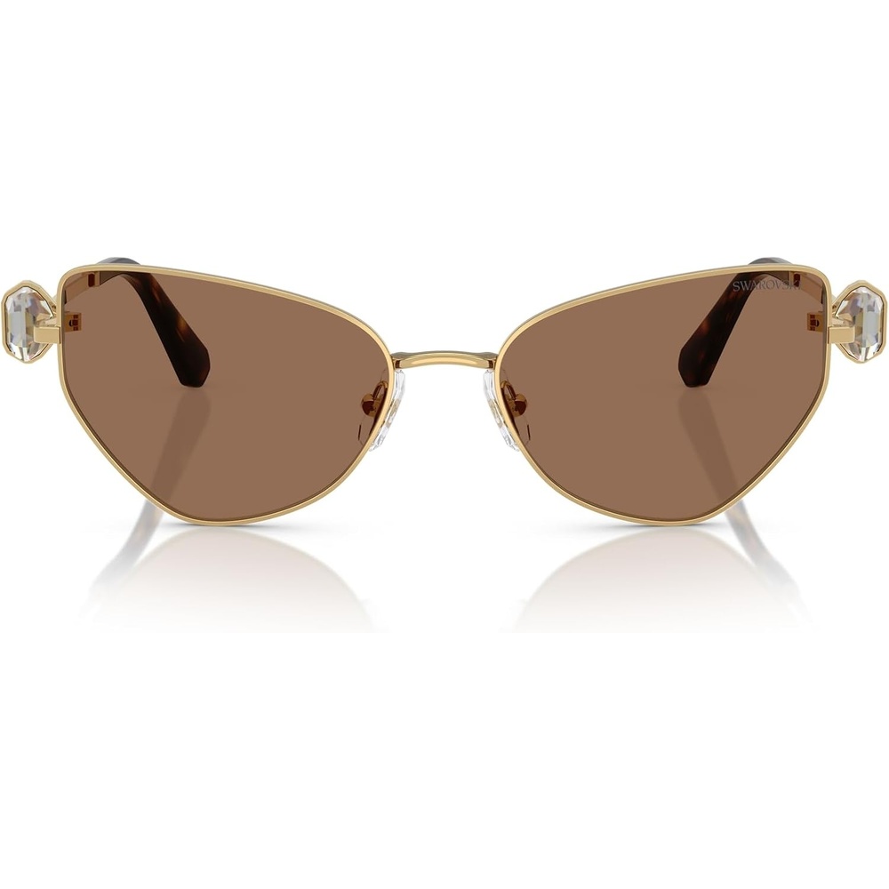 image:imageSwarovski womens Sk7003 Butterfly SunglassesGoldDark Brown