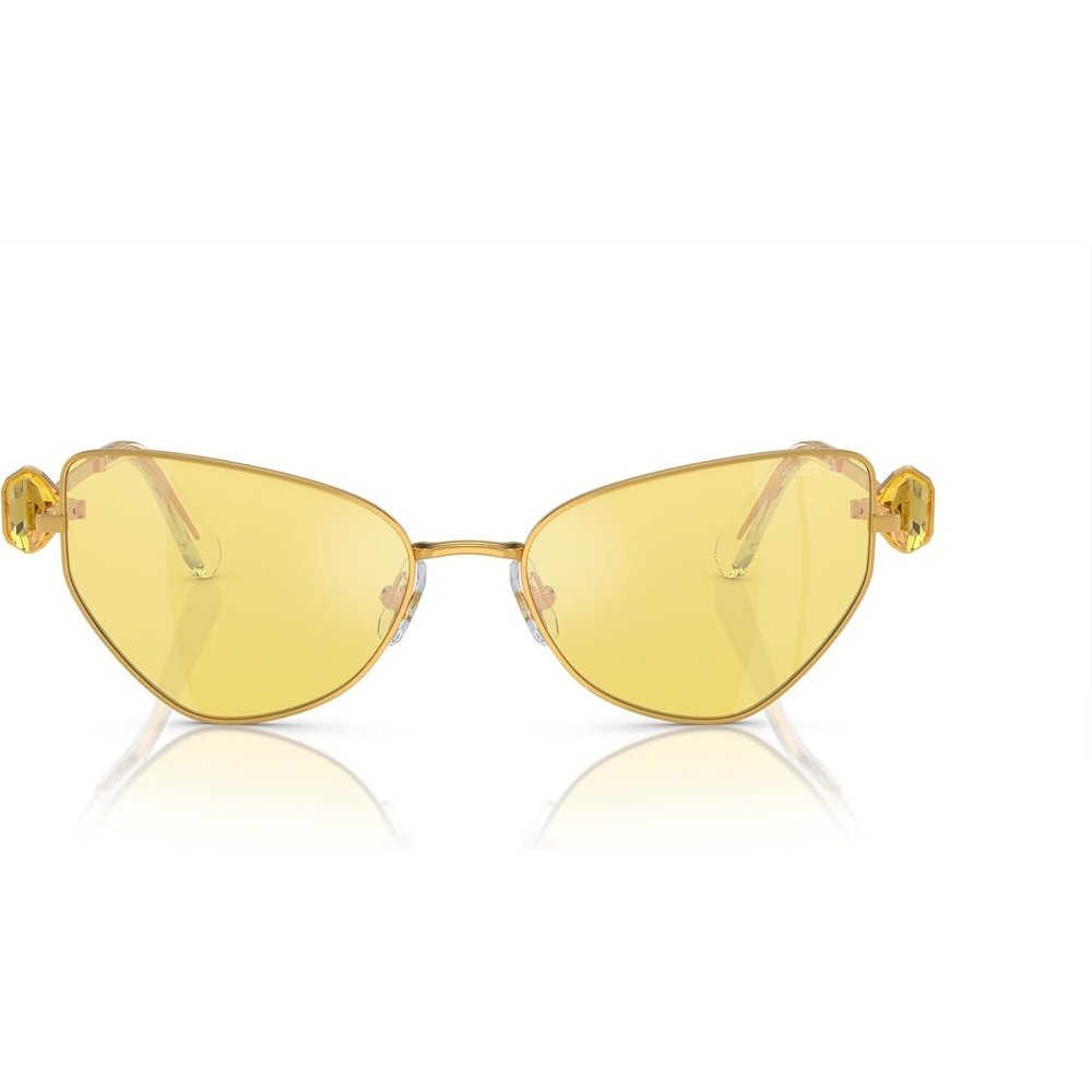 image:imageSwarovski womens Sk7003 Butterfly SunglassesGoldYellow Mirrored Silver