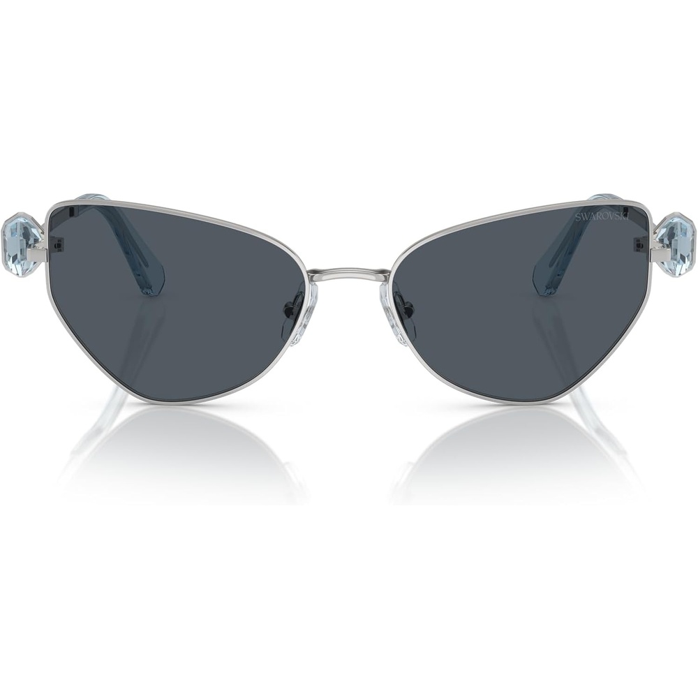 image:imageSwarovski womens Sk7003 Butterfly SunglassesSilverDark Grey