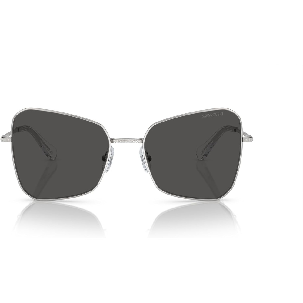 image:imageSwarovski womens Sk7008 Butterfly SunglassesSilverDark Grey