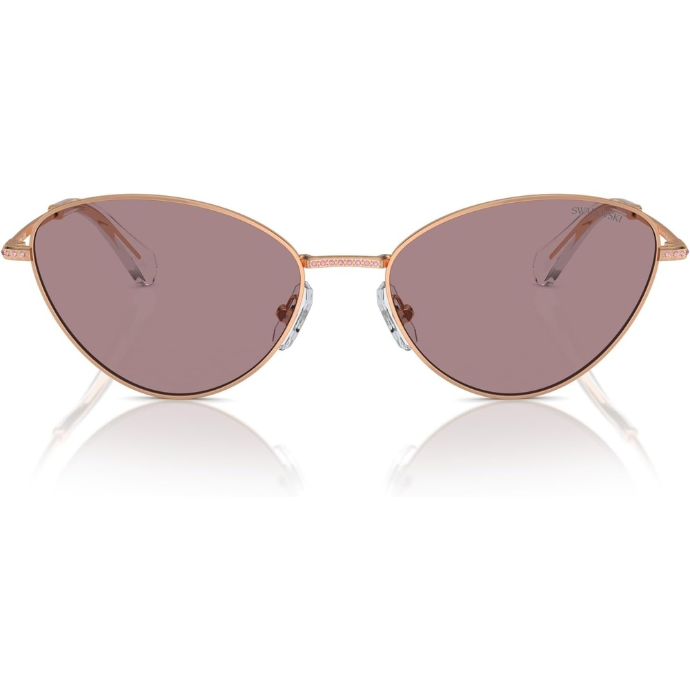 image:imageSwarovski womens Sk7014 Cat Eye SunglassesRose GoldLight Purple Brown