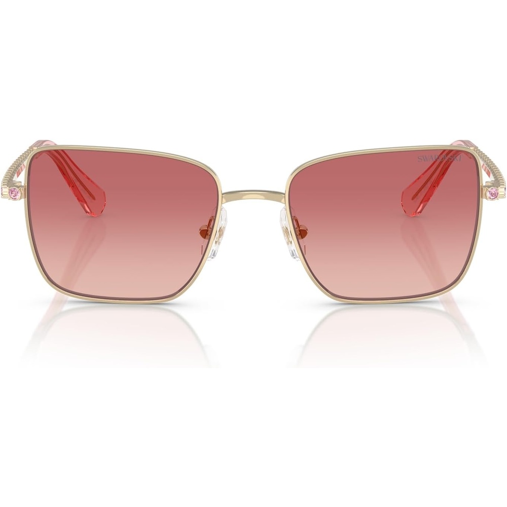 image:imageSwarovski womens Sk7015 Square SunglassesPale GoldPink Gradient Red