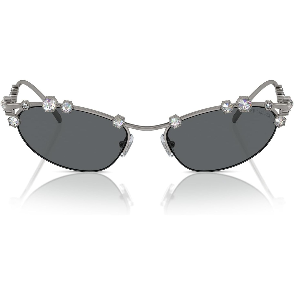 image:imageSwarovski womens Sk7016 Cat Eye SunglassesBlackDark Grey Polarized