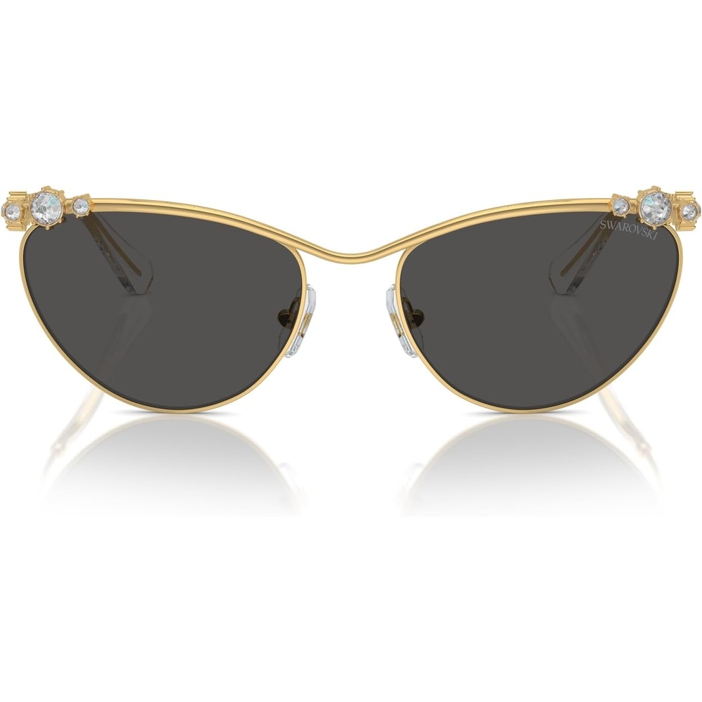 image:imageSwarovski womens Sk7017 Cat Eye SunglassesGoldDark Grey