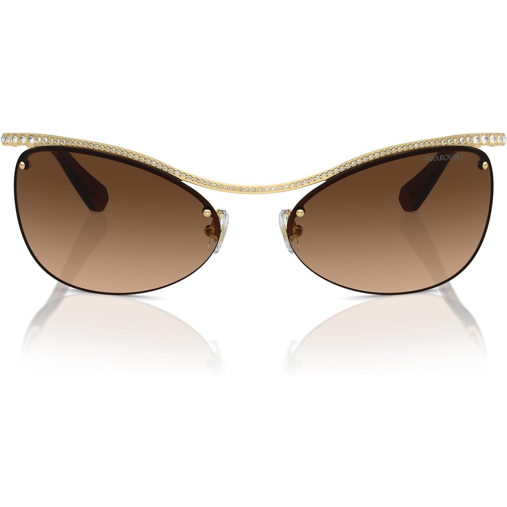image:imageSwarovski womens Sk7018 Square SunglassesGoldGradient Brown