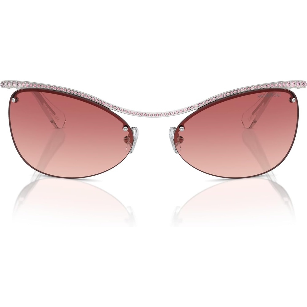 image:imageSwarovski womens Sk7018 Square SunglassesMilky GreenLight Blue Mirrored Green