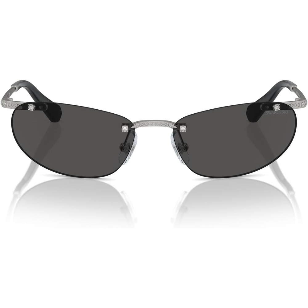 image:imageSwarovski womens Sk7019 Square SunglassesMilky PinkPink Mirrored Pink