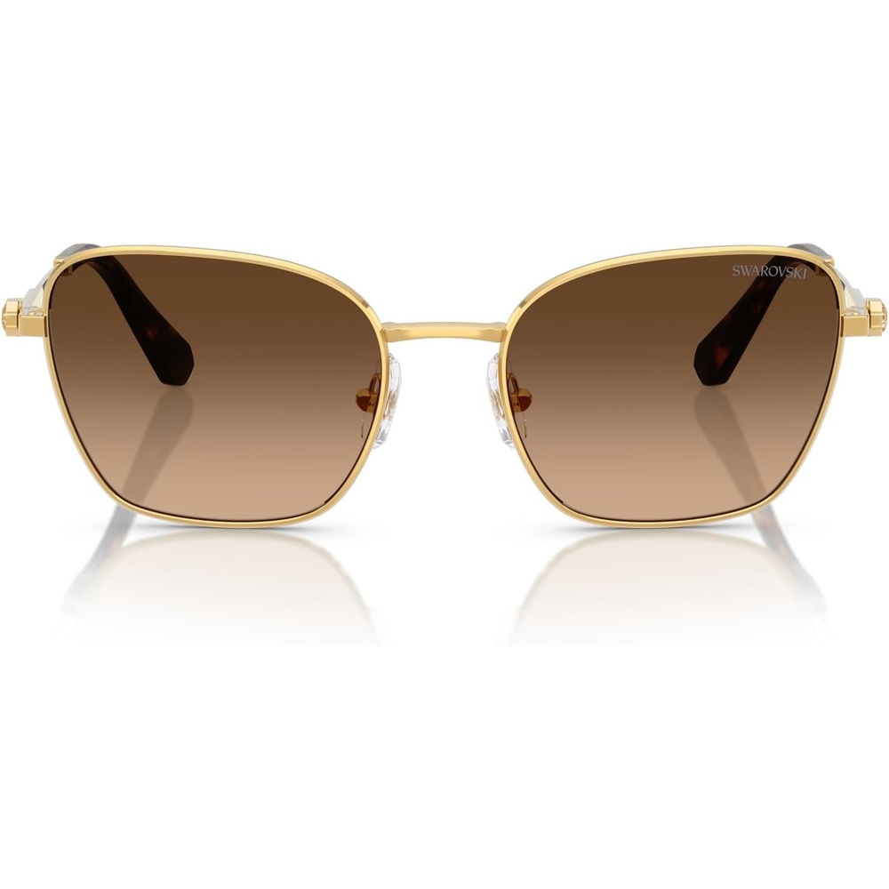 image:imageSwarovski womens Sk7029 Aviator SunglassesYellow GoldGreen Gradient Brown
