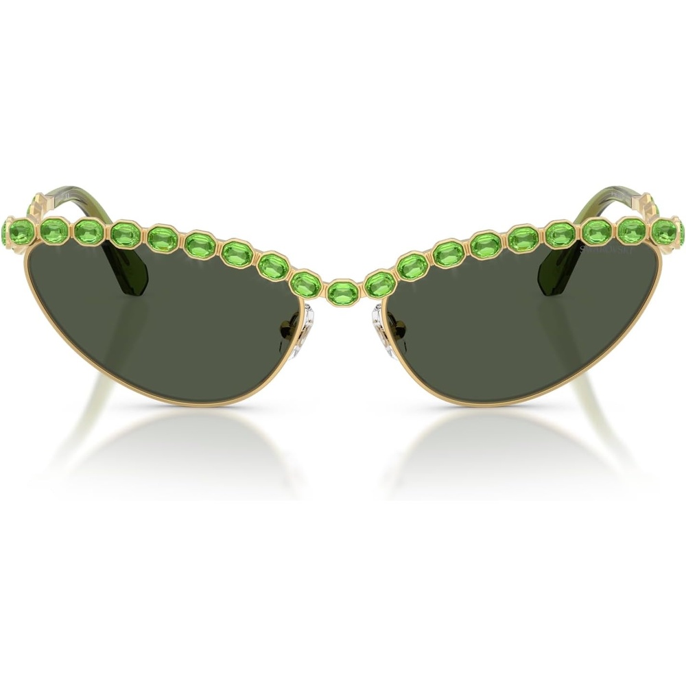 image:imageSwarovski womens Sk7030 Cat Eye SunglassesGoldLight Green