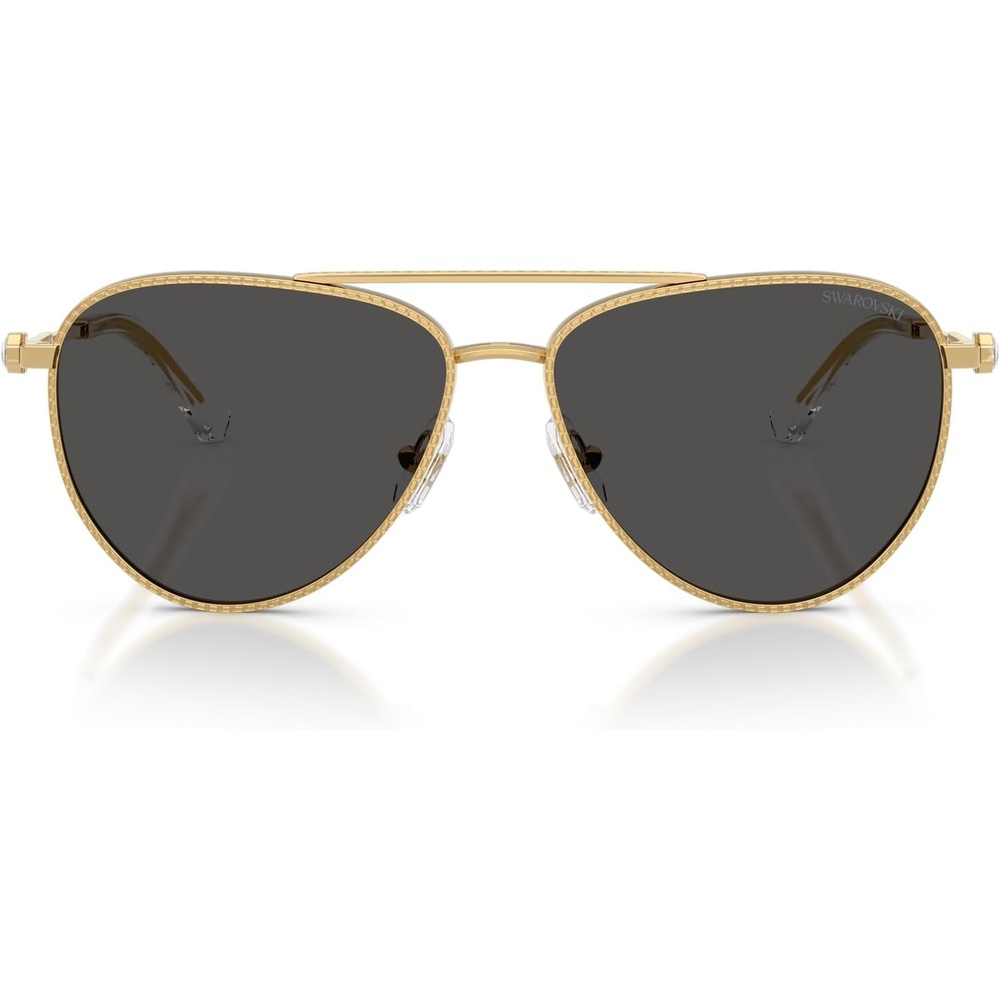 image:imageSwarovski womens Sk7031 Aviator SunglassesGoldDark Grey