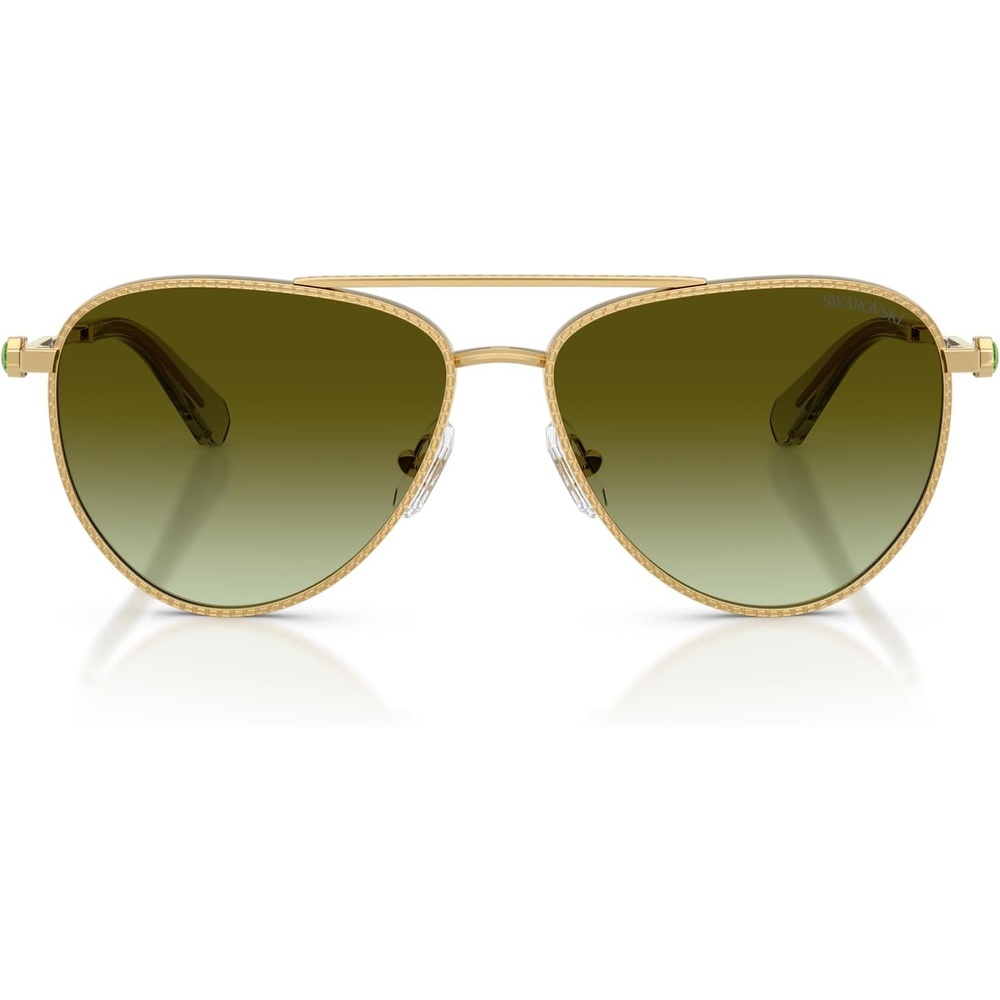 image:imageSwarovski womens Sk7031 Aviator SunglassesGoldGradient Brown