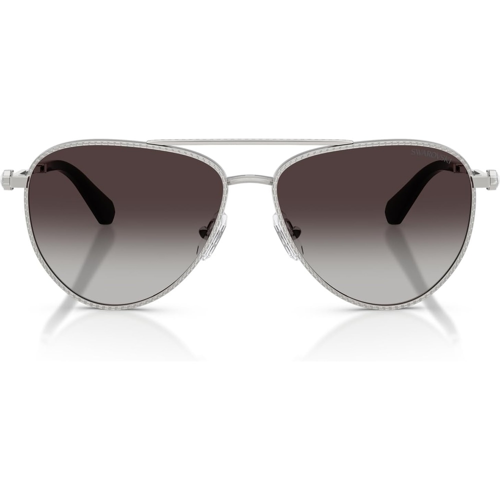 image:imageSwarovski womens Sk7031 Aviator SunglassesSilverGradient Grey