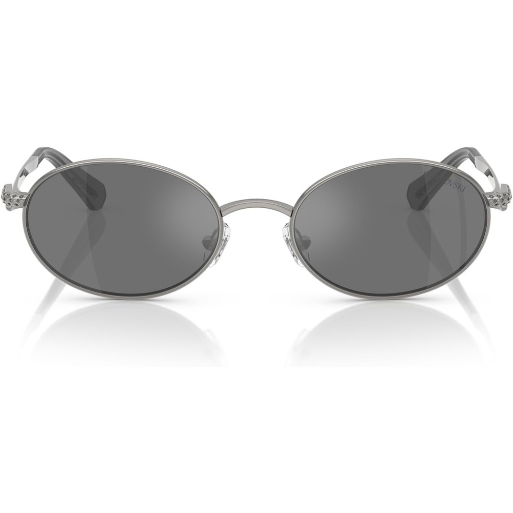 image:imageSwarovski womens Sk7033 Oval SunglassesGunmetalGrey Mirrored Black