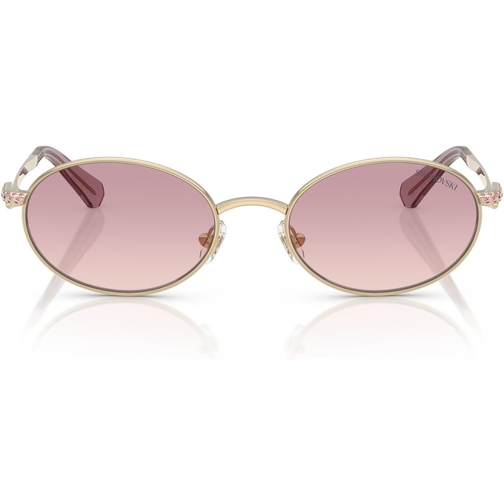 image:imageSwarovski womens Sk7033 Oval SunglassesPale GoldBrown Gradient Violet