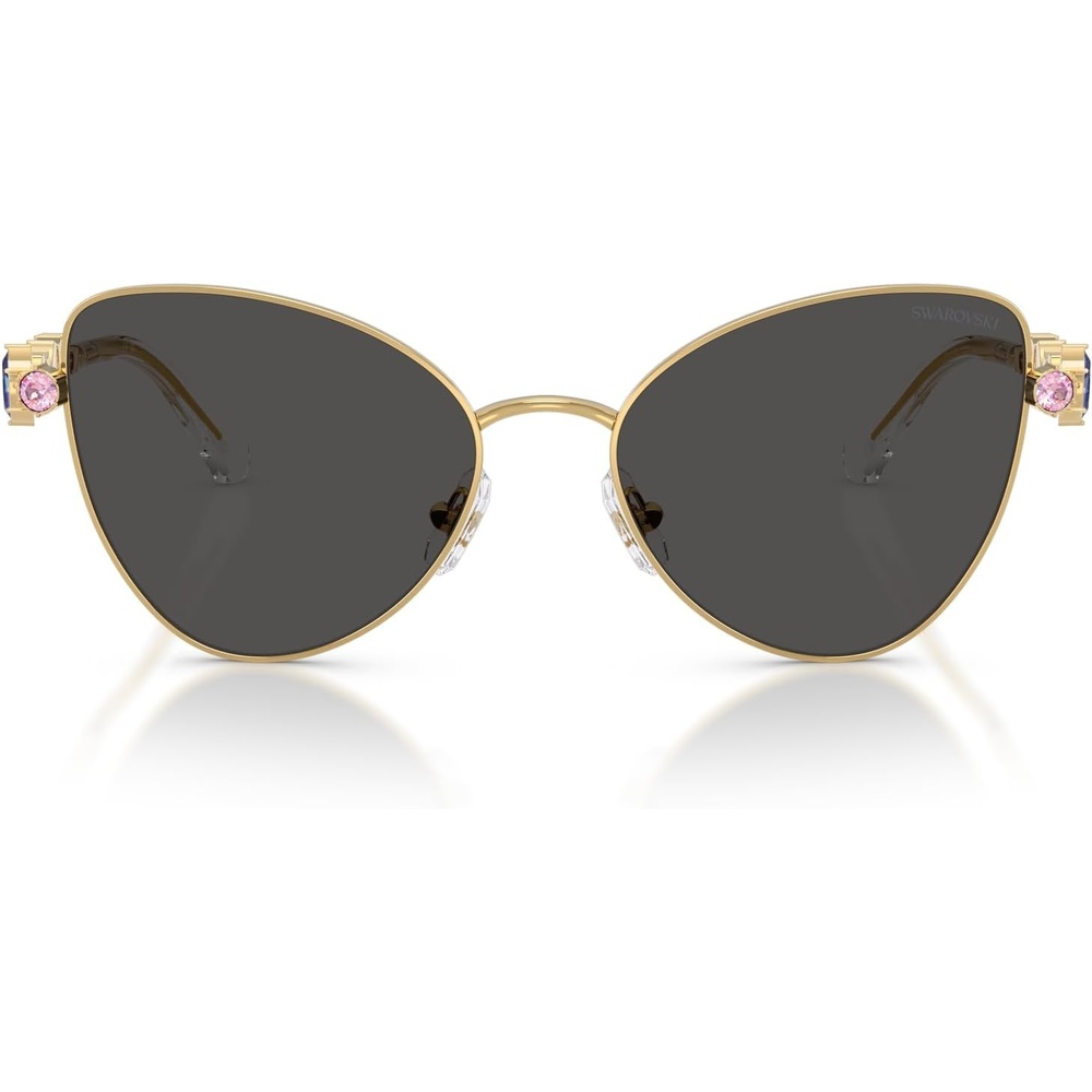 image:imageSwarovski womens Sk7034 Butterfly SunglassesGoldDark Grey