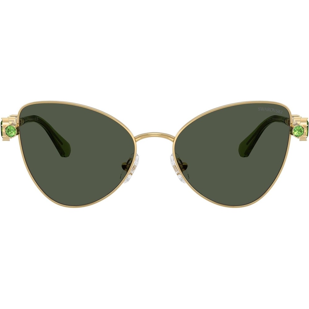 image:imageSwarovski womens Sk7034 Butterfly SunglassesGoldLight Green