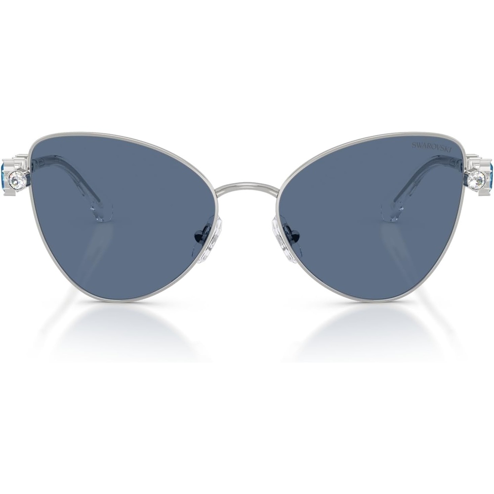 image:imageSwarovski womens Sk7034 Butterfly SunglassesSilverDark Blue
