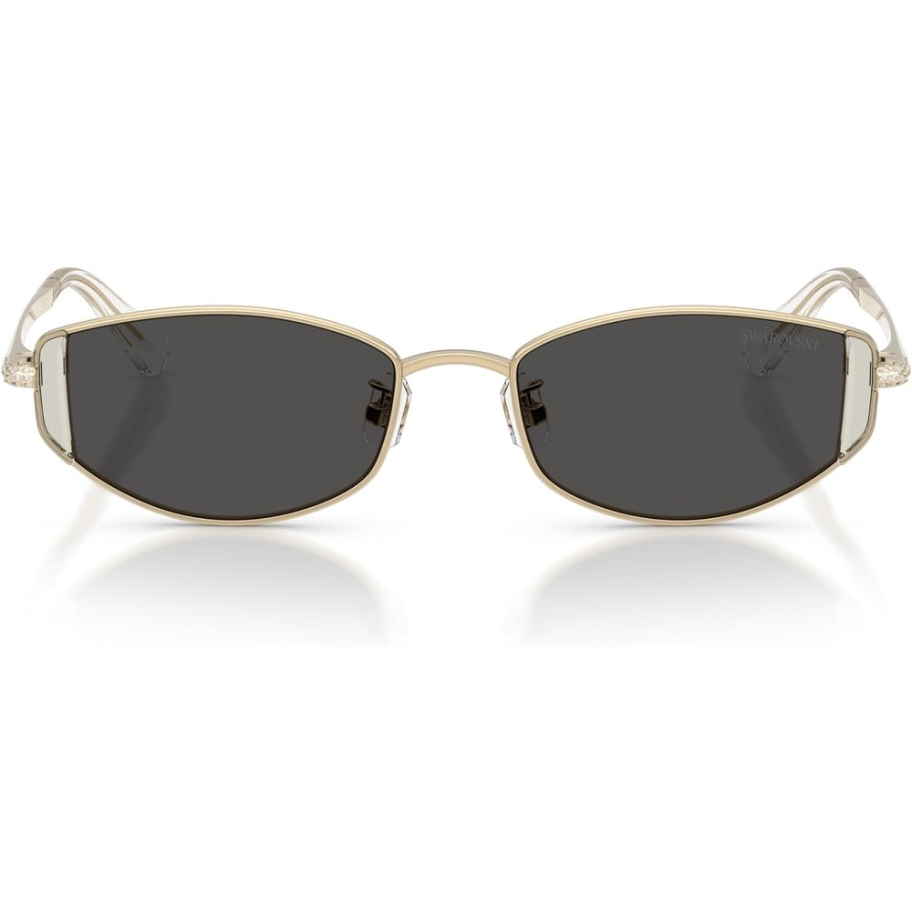 image:imageSwarovski womens Sk7035d Oval SunglassesPale GoldDark Grey