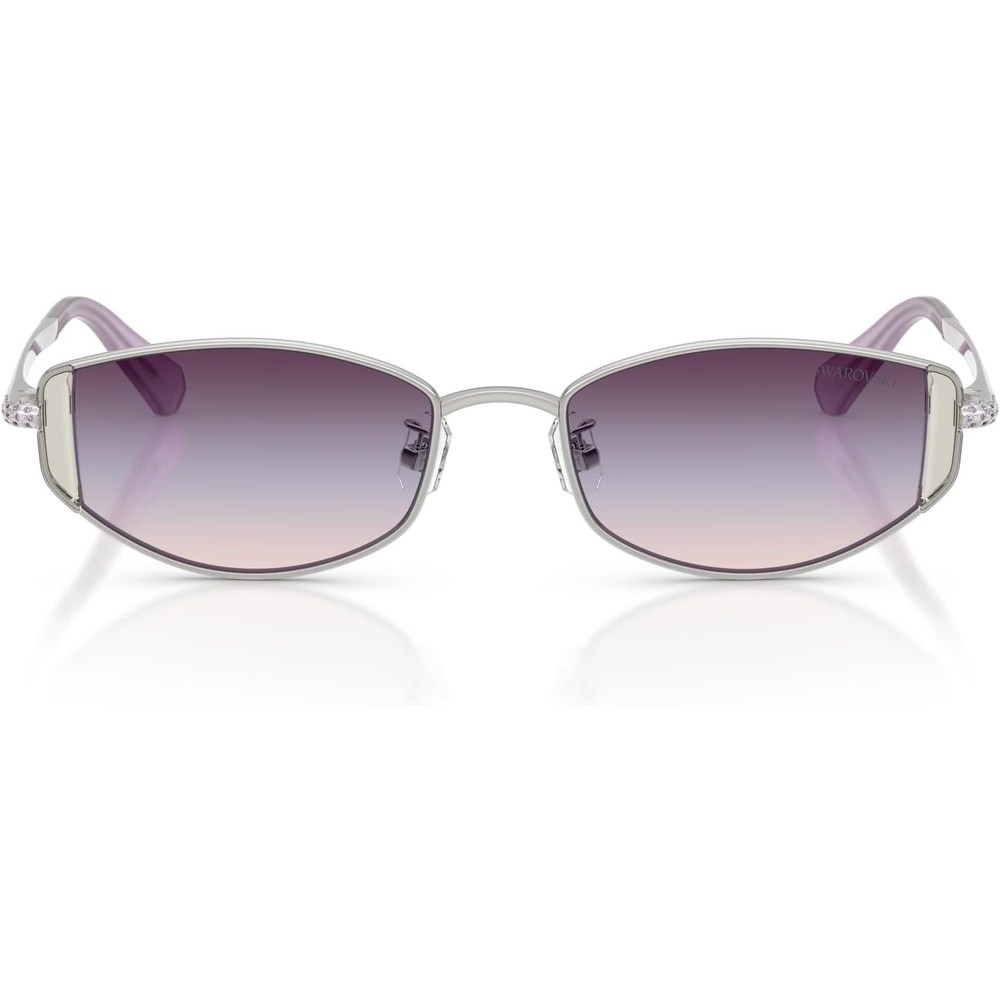 image:imageSwarovski womens Sk7035d Oval SunglassesSilverTri Gradient BrownBlueViolet