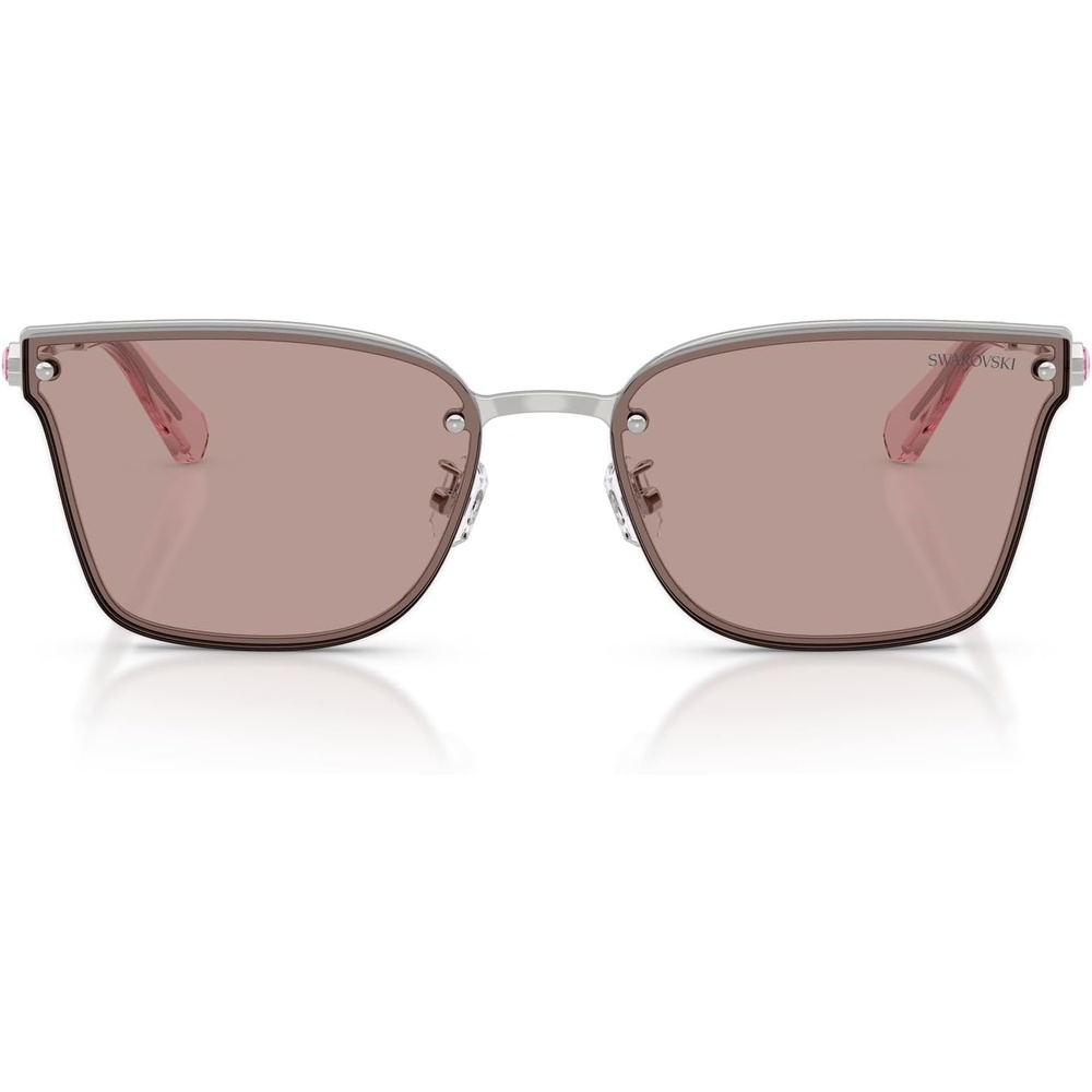 image:imageSwarovski womens Sk7036d Rectangular SunglassesSilverLight Purple Brown