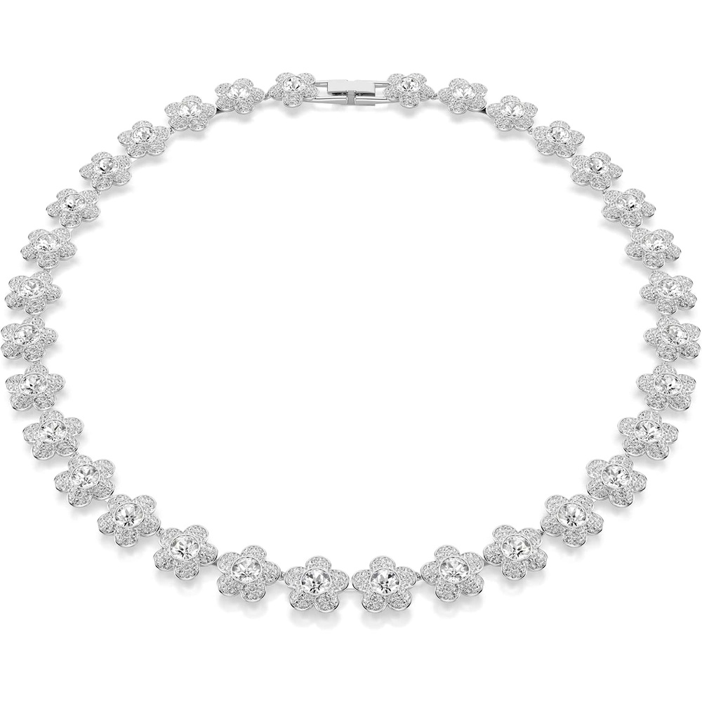 image:imageSwarovski x Ariana Grande Jewelry Collection Necklace Bracelet Choker Earrings Crystals Crystal Pearls Rhodium FinishClear AllAround Necklace
