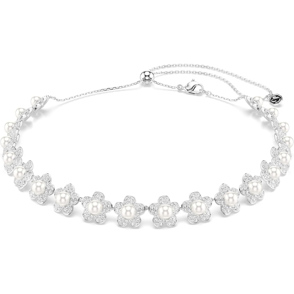 image:imageSwarovski x Ariana Grande Jewelry Collection Necklace Bracelet Choker Earrings Crystals Crystal Pearls Rhodium FinishClear Choker Necklace