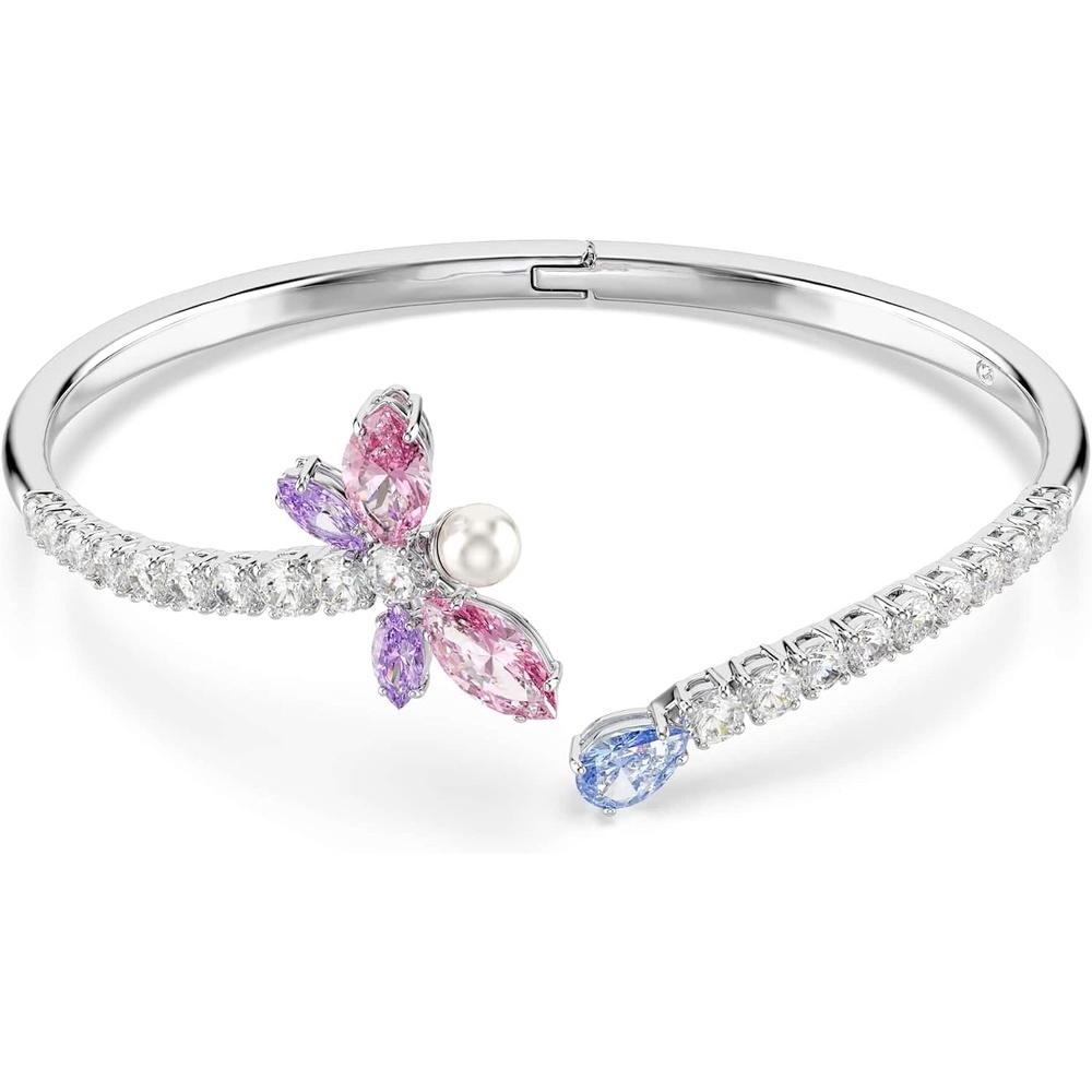 image:imageSwarovski x Ariana Grande Official Dragonfly Motif Bangle Bracelet Mixed cut Multicolored Crystals Rhodium Finish Part of the Ariana Dragonfly CollectionMedium